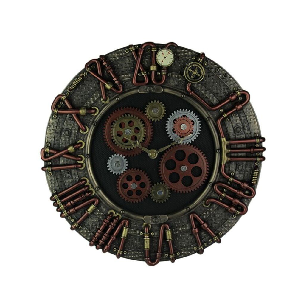 Steampunk Electricity Conduit Piping Wall Clock